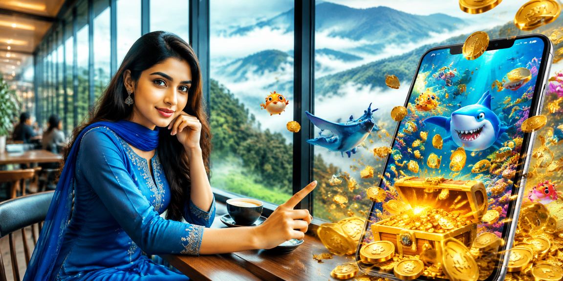 বান্দরবানে ফিশিং গেম খেলছেন স্থানীয় পোশাকে একজন ব্যবহারকারী